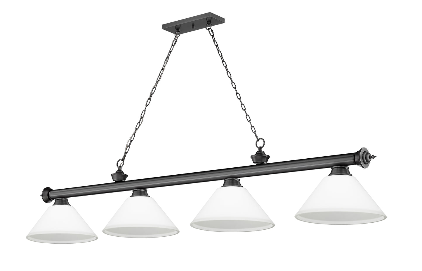 2306-4BP-AMO14 - Cordon 4 Light 81" Billiard - Bronze Plate