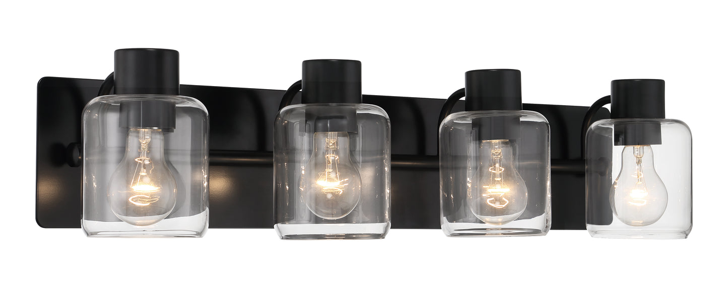 17728FB4 - Rori 4 Light 28" Wide Vanity Light - Flat Black