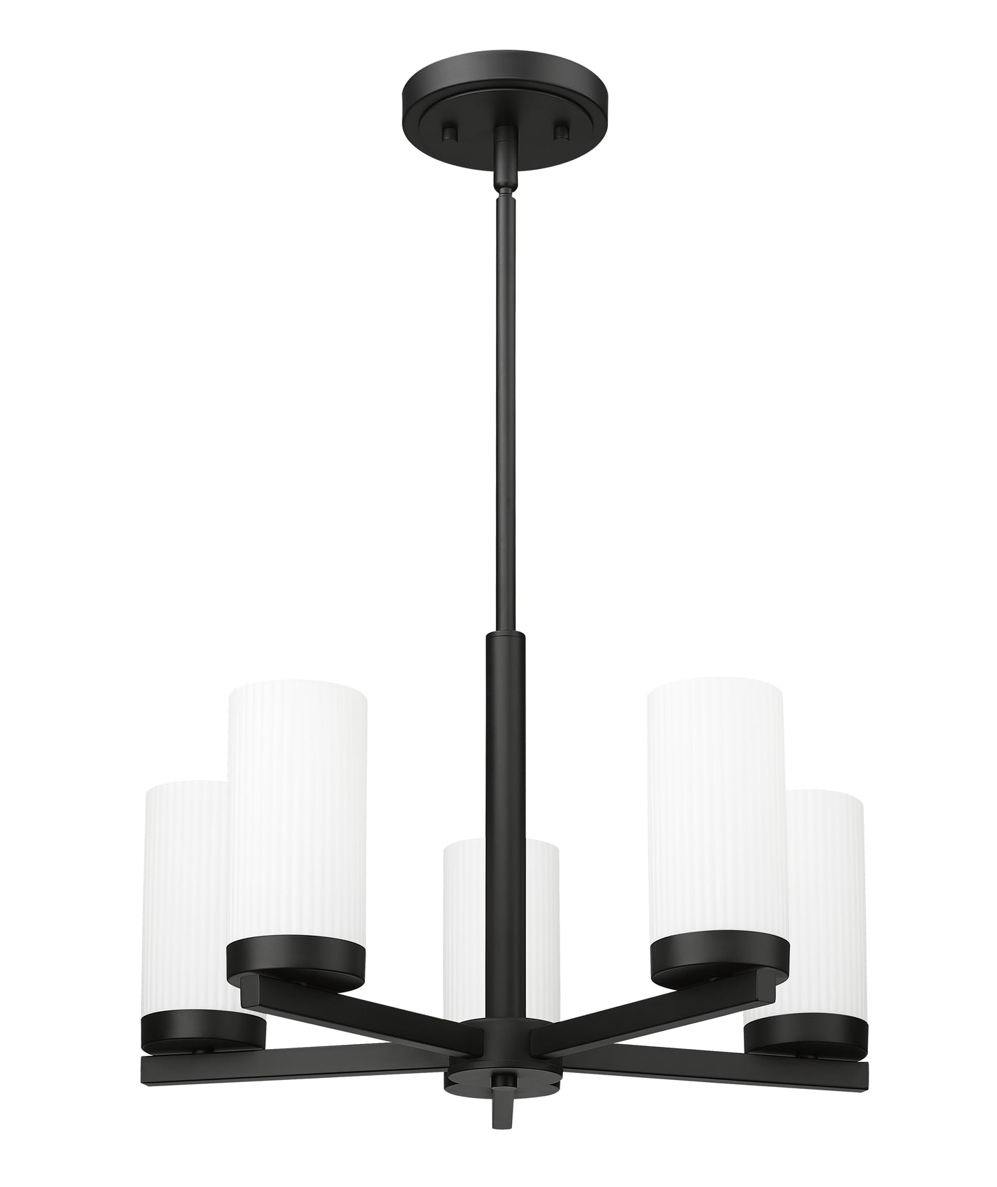 3044-5MB - Danica 5 Light 20" Chandelier - Matte Black