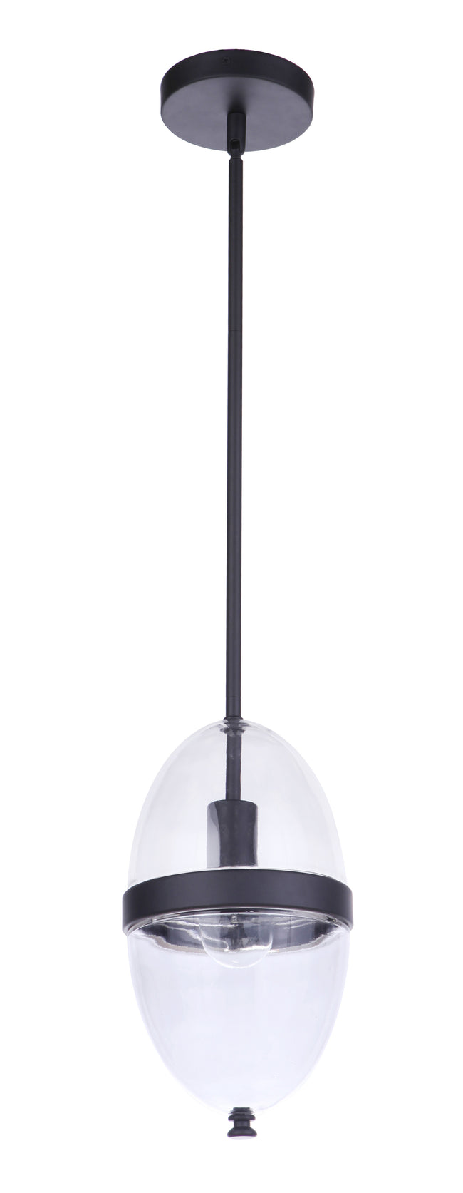 ZA3511-MN - Sivo 1 Light 6.75" Wide Outdoor Pendant - Midnight