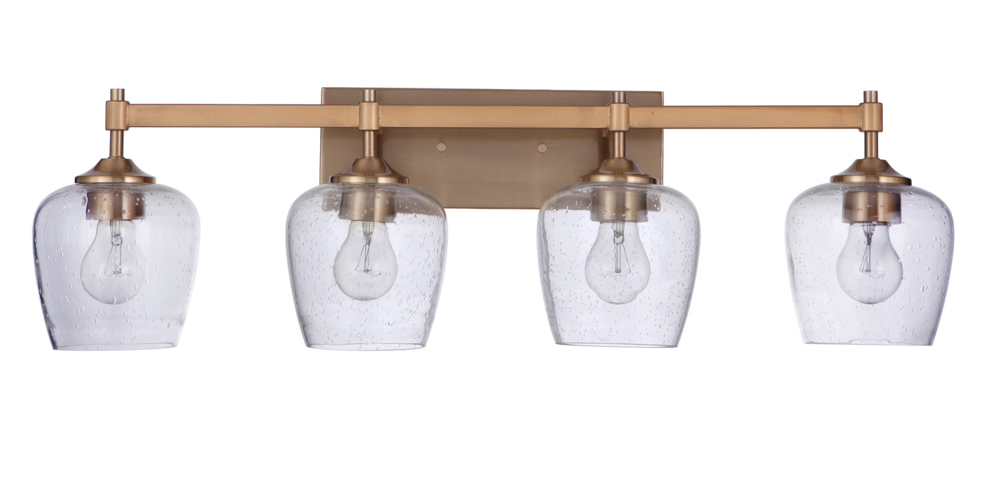 12430SB4 - Stellen 4 Light 30" Wide Vanity Light - Satin Brass