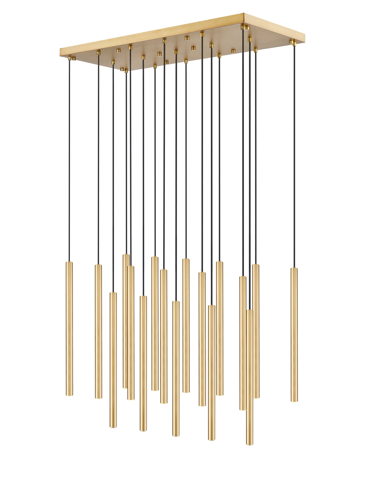 919MP24-17L-MGLD-LED - Forest 17 Light Linear 42" Chandelier - Modern Gold