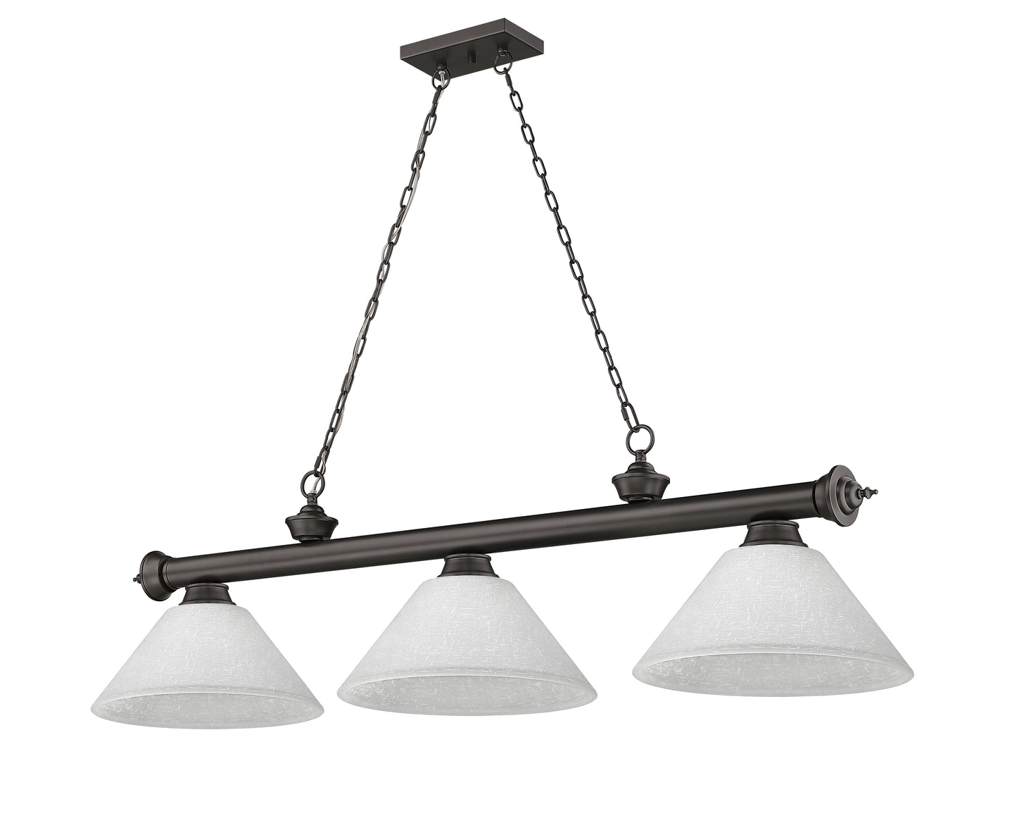 2306-3BRZ-AWL14 - Cordon 3 Light 57" Billiard - Bronze