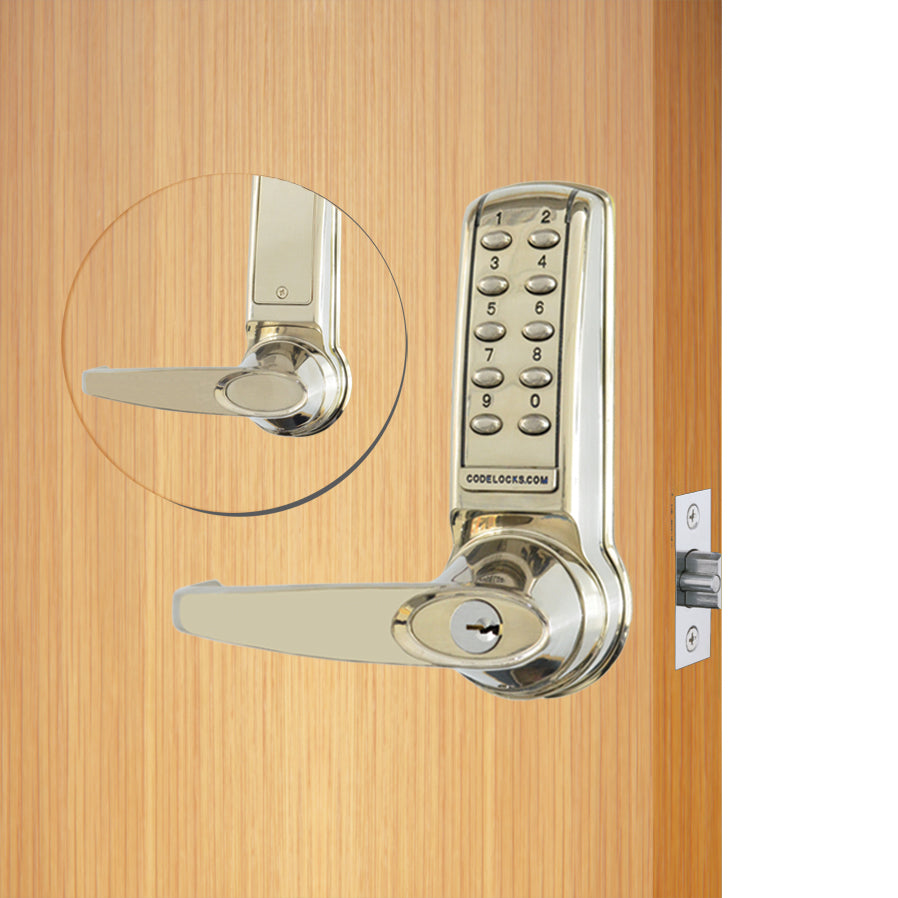 CL4210SS - 90 User Electronic Keypad Lever Lock - Satin Stainless Steel