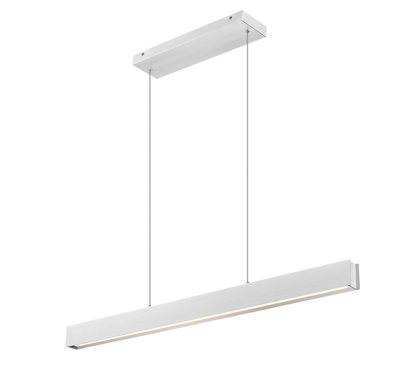 1016-45L-BN-LED - Hudson 1 Light Linear 45" Chandelier - Brushed Nickel