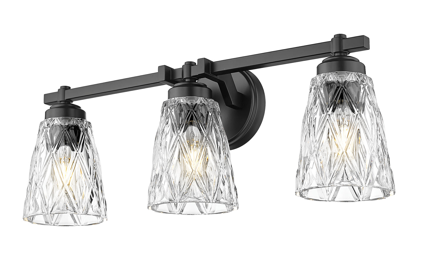 1960-3V-MB - Andree 3 Light 24" Vanity - Matte Black