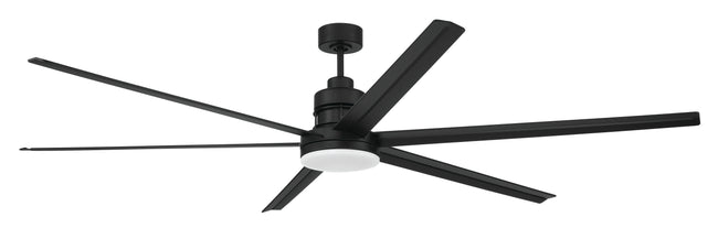 MND80FB6 - Mondo 80 Indoor/Outdoor 80" 6 Blade Indoor Outdoor Ceiling Fan with Light Kit - Flat Black