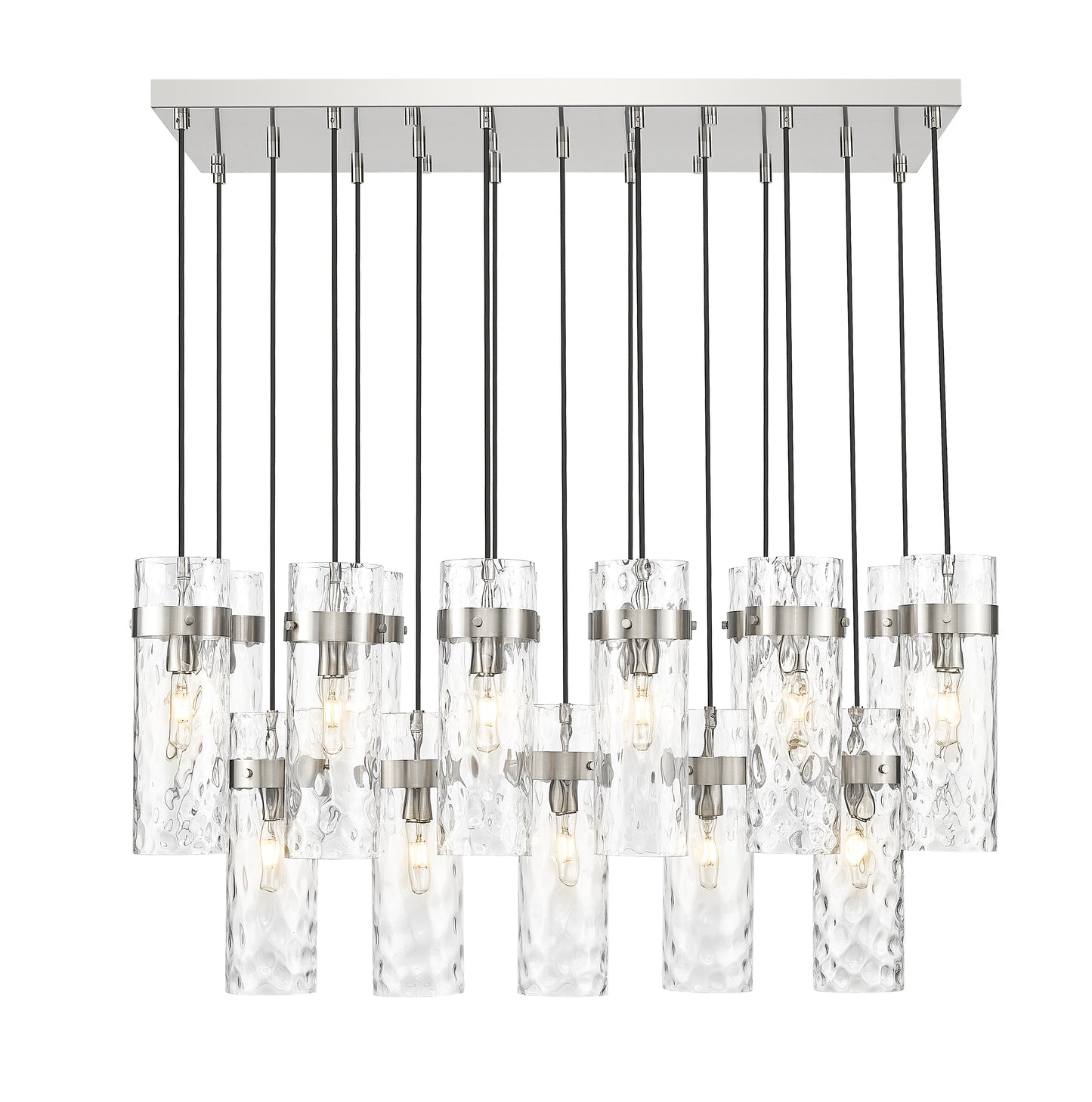 7002P5-17L-BN - Fontaine 17 Light Linear 44" Chandelier - Brushed Nickel