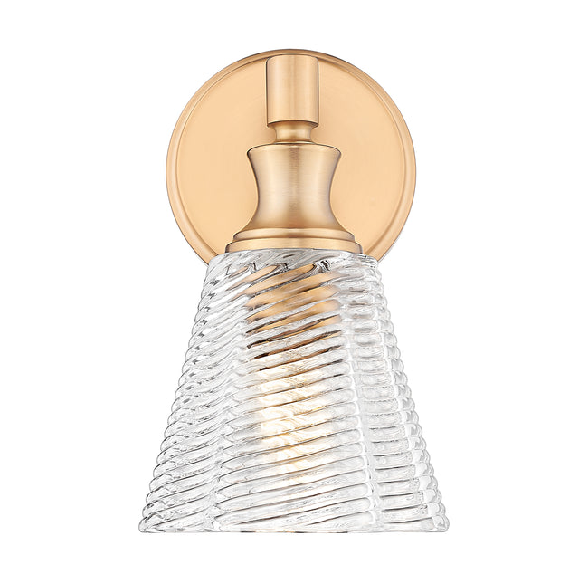 7704-1S-MGLD - Auden 1 Light Wall 10" Sconce - Modern Gold