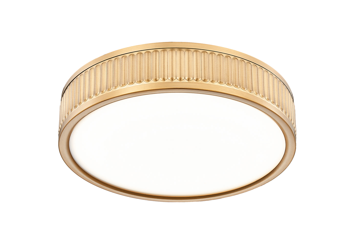 1013F12-MGLD-LED - Stari 1 Light Flush 13" Mount - Modern Gold