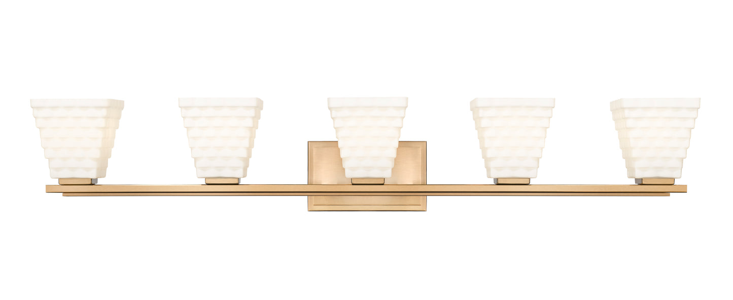 7514-5V-MGLD - Annalise 5 Light 42" Vanity - Modern Gold