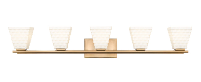 7514-5V-MGLD - Annalise 5 Light 42" Vanity - Modern Gold