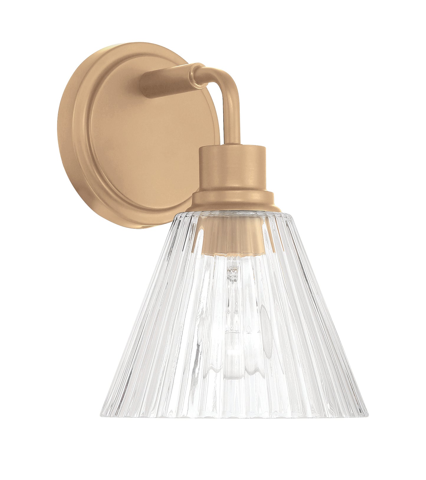 61101-CPZ - Pleated 1 Light 10.38" High Wall Sconce - Premium Bronze