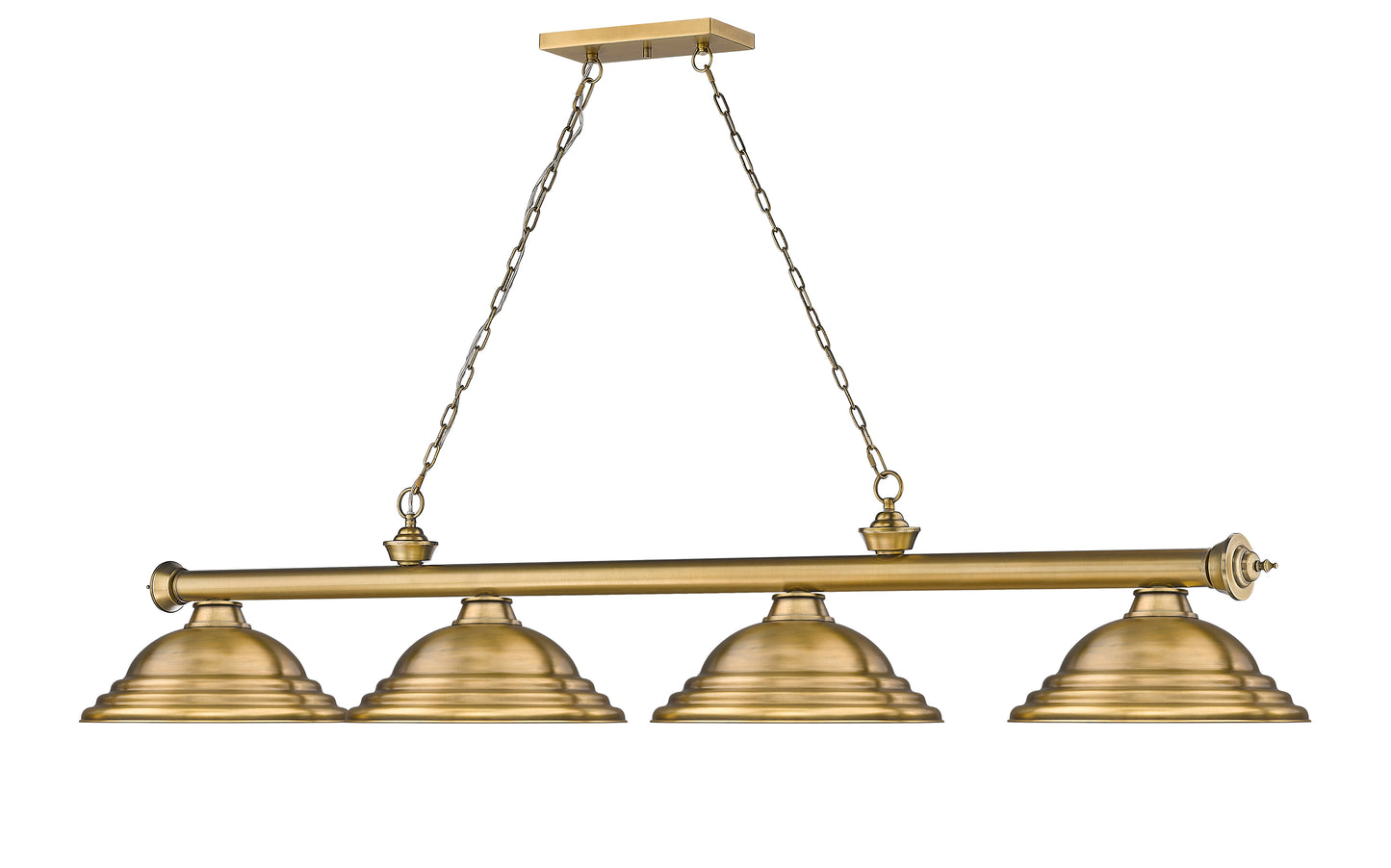 2306-4RB-SRB - Cordon 4 Light 82" Billiard - Rubbed Brass