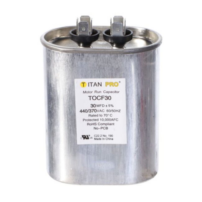 TOCF30 - TITAN PRO CAPACITOR 30 MFD 440/370V OVAL