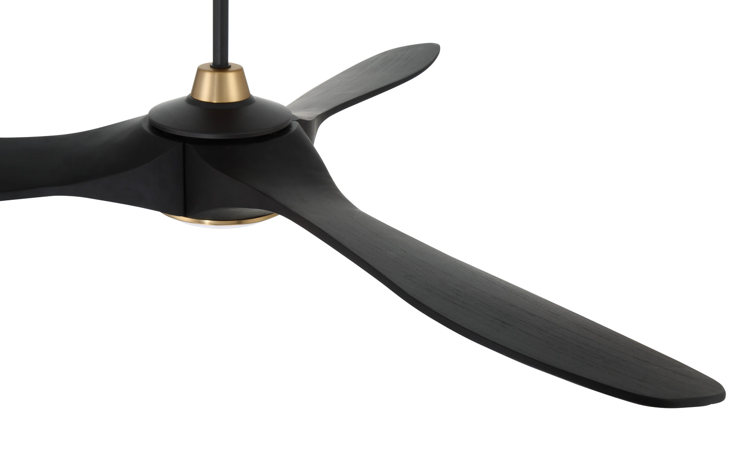 EVY60FBSB3-NWF - Envy 60" Ceiling fan, no Wifi 60" 3 Blade Ceiling Fan with Light Kit - Flat Black / Satin Brass