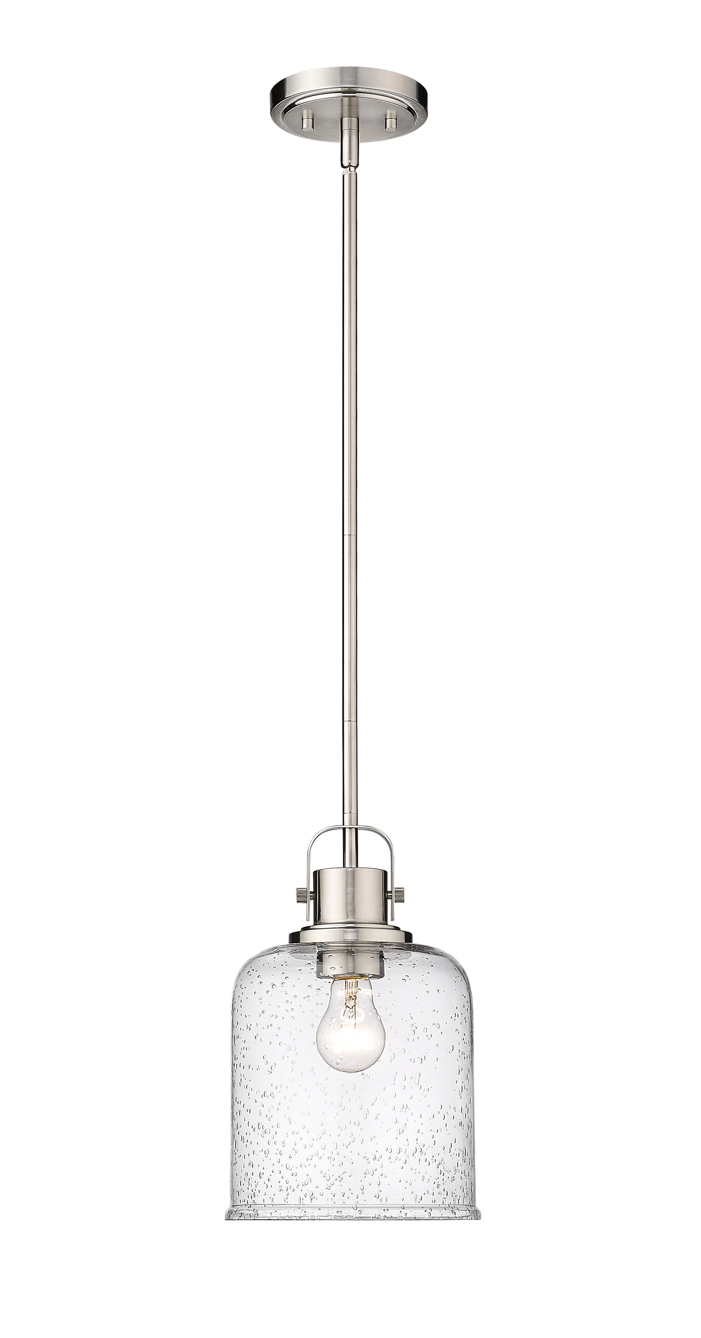 340P8-BN - Kinsley 1 Light 8" Pendant - Brushed Nickel