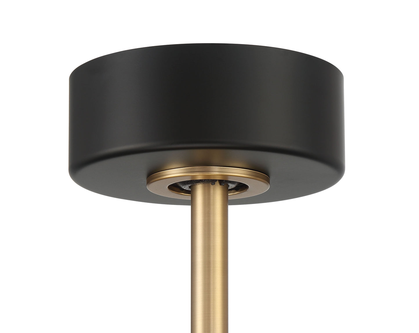 TYL24FBSB3-NWF - Taylor 18" Fandelier no Wifi 20" 3 Blade Indoor Outdoor Ceiling Fan with Light Kit - Flat Black / Satin Brass