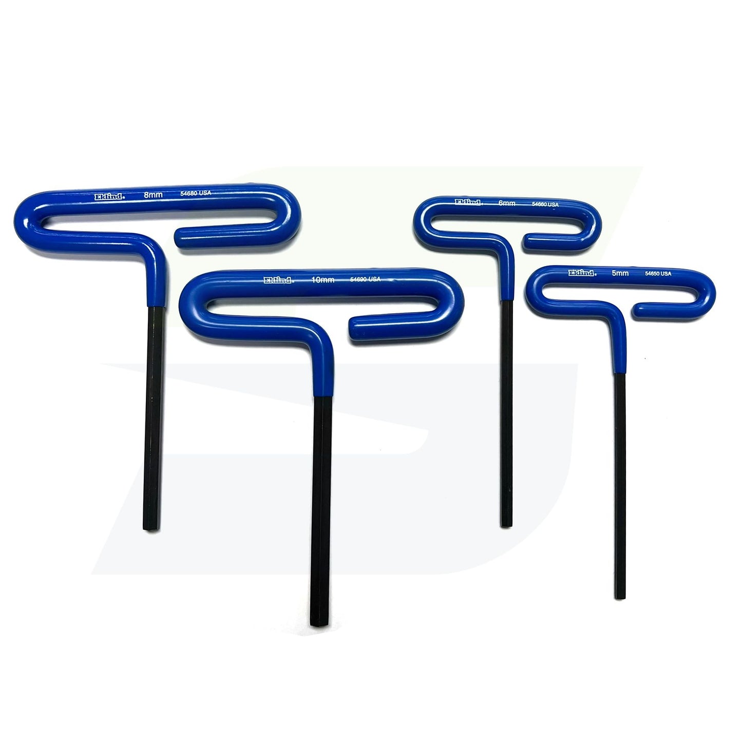 55168 - Cushion Grip Hex T-Key Allen Wrench Set - 8pc - 2 to 10 mm