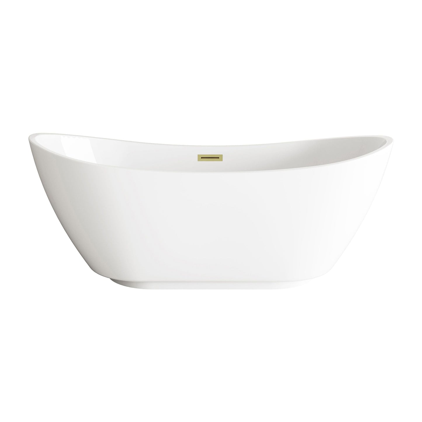 Ines 62" Soaking Bathtub in Glossy White