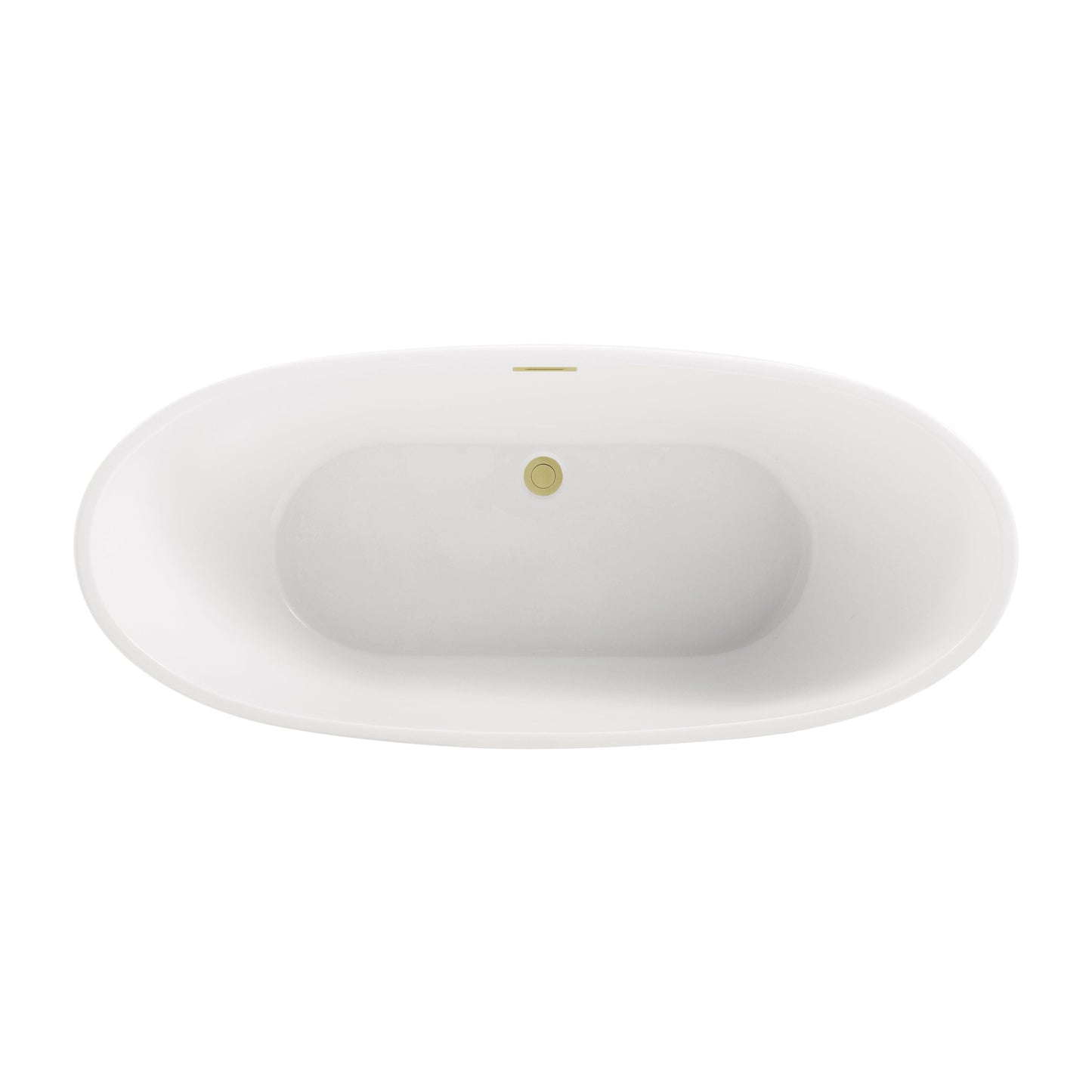 Ines 62" Soaking Bathtub in Glossy White