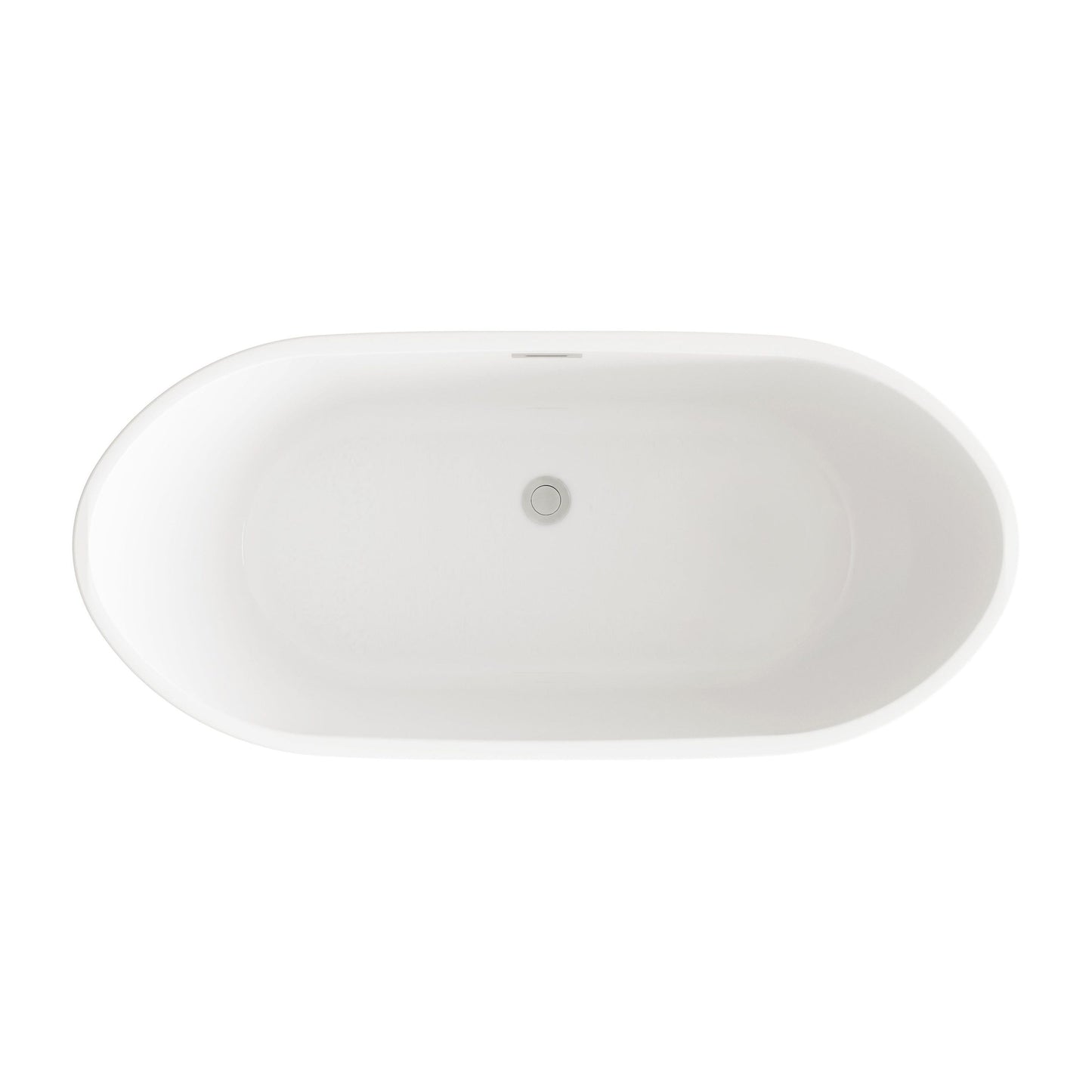 Ines 72" Soaking Bathtub in Glossy White
