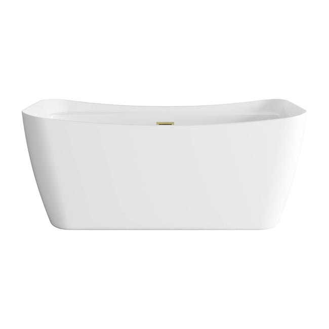 Harrieta 59" Soaking Bathtub in Glossy White