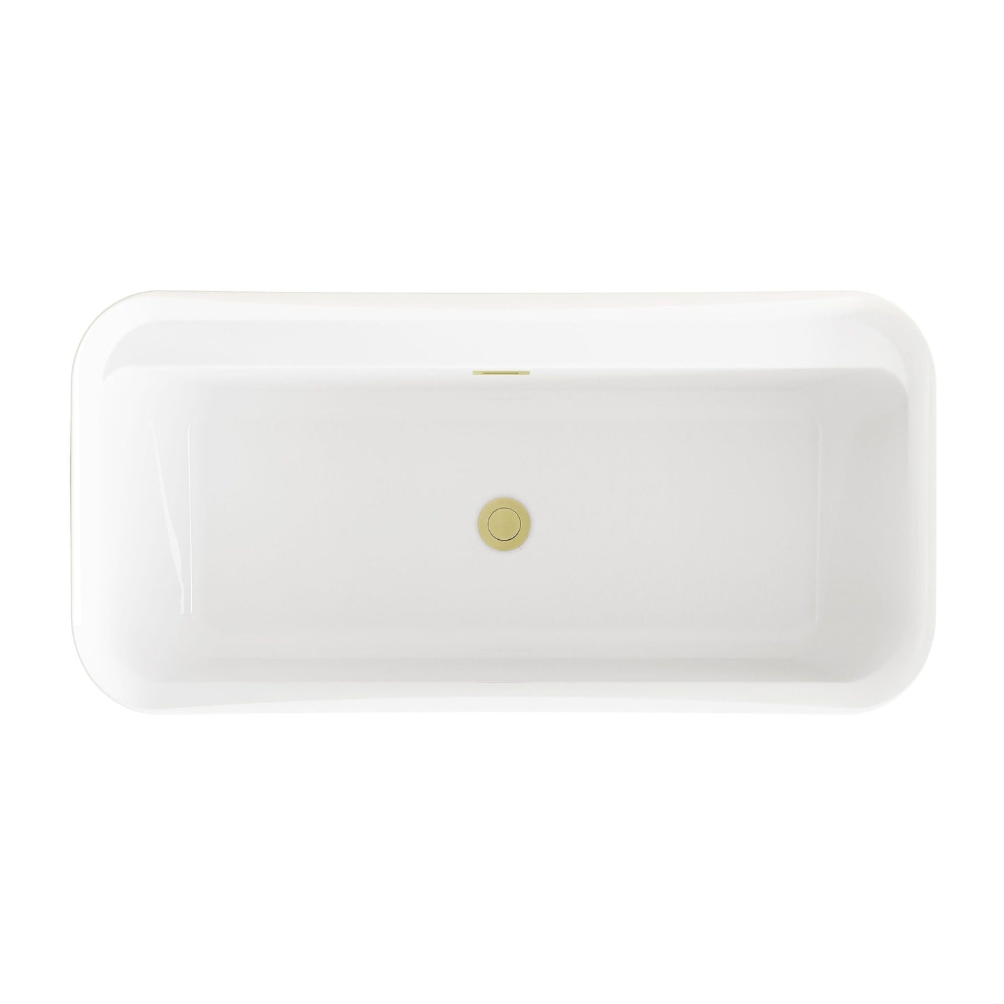 Harrieta 59" Soaking Bathtub in Glossy White