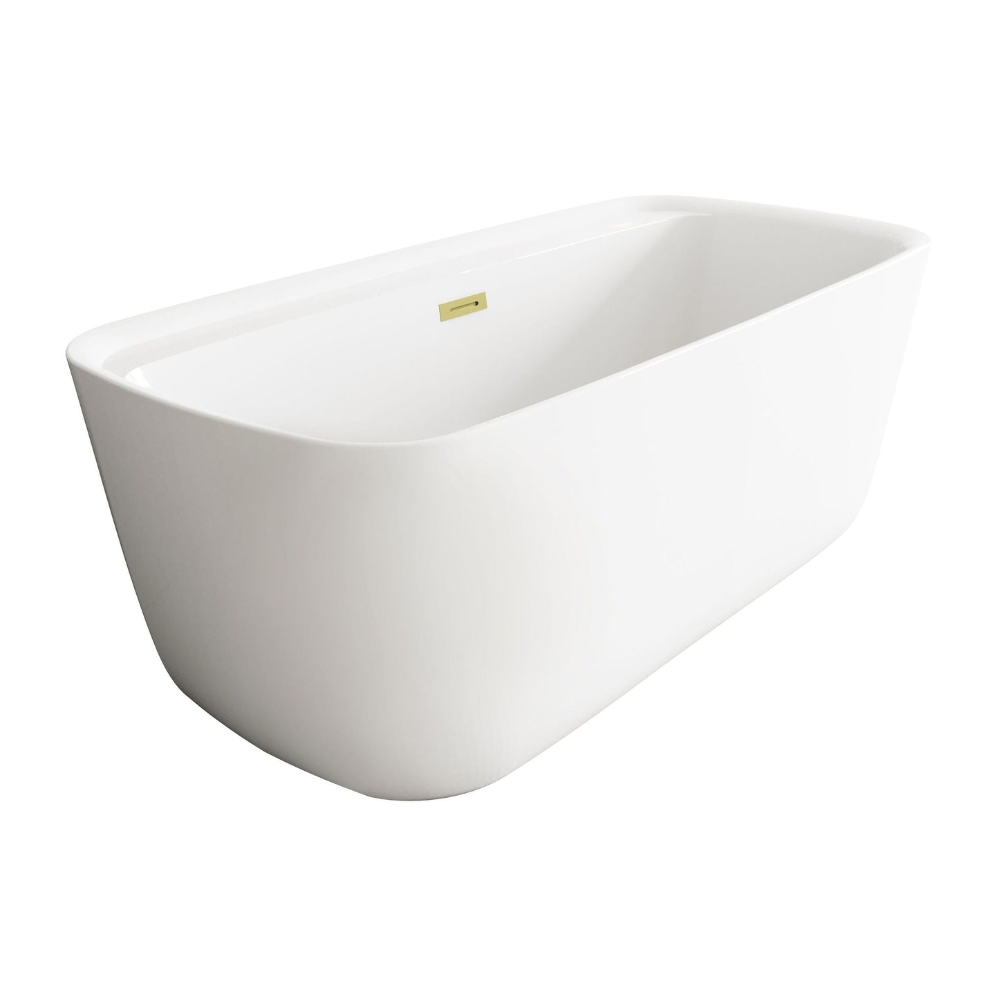 Calum 59" Soaking Bathtub in Glossy White