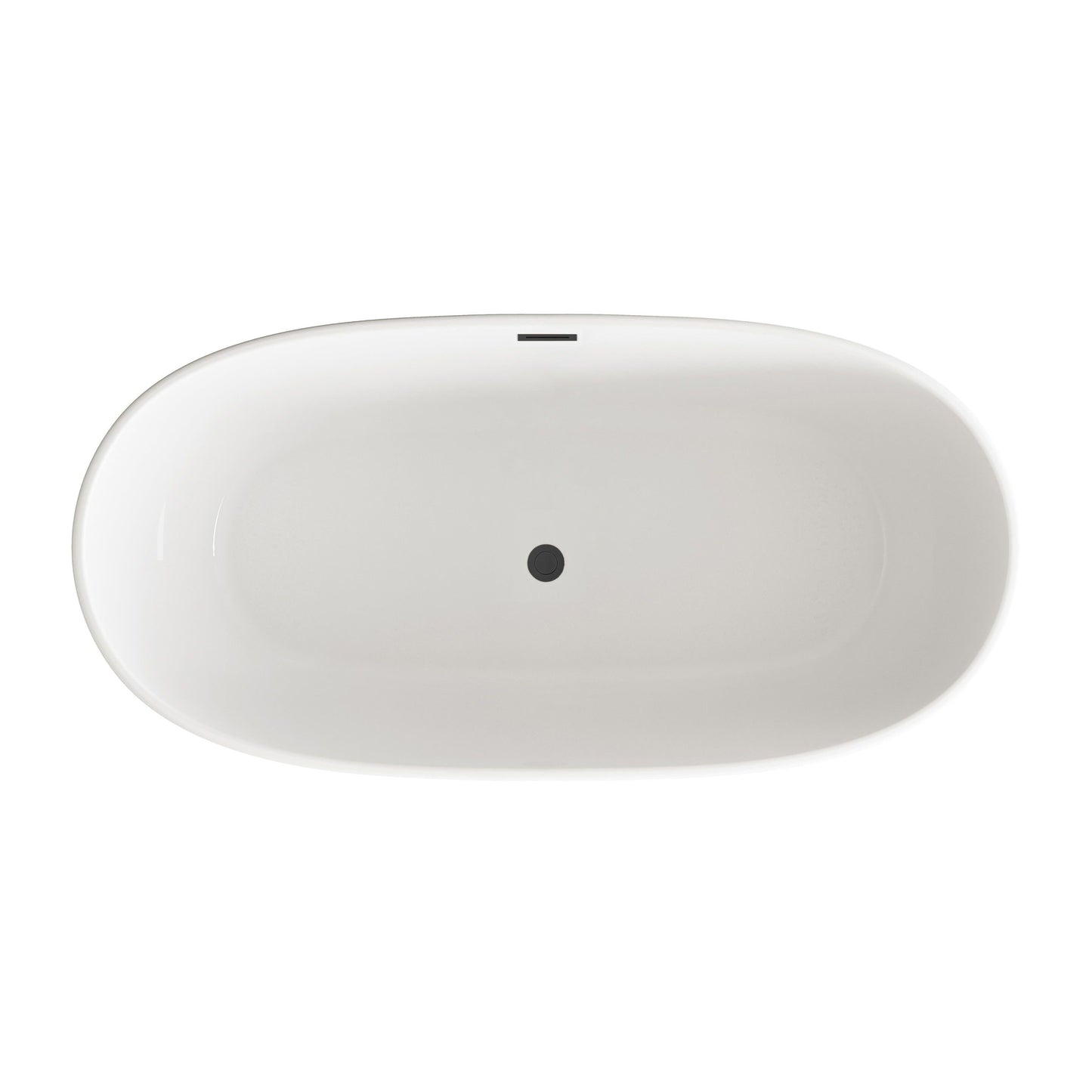 Allegra 59" Soaking Bathtub in Glossy White