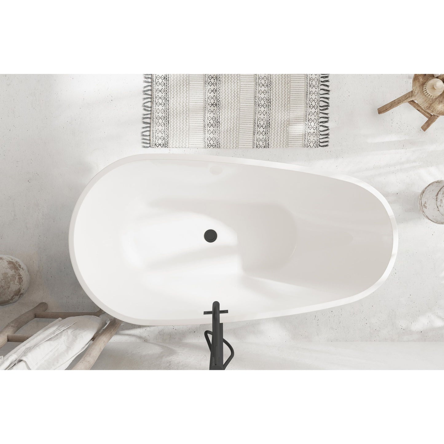 Clinton 59" Bathtub in Glossy White