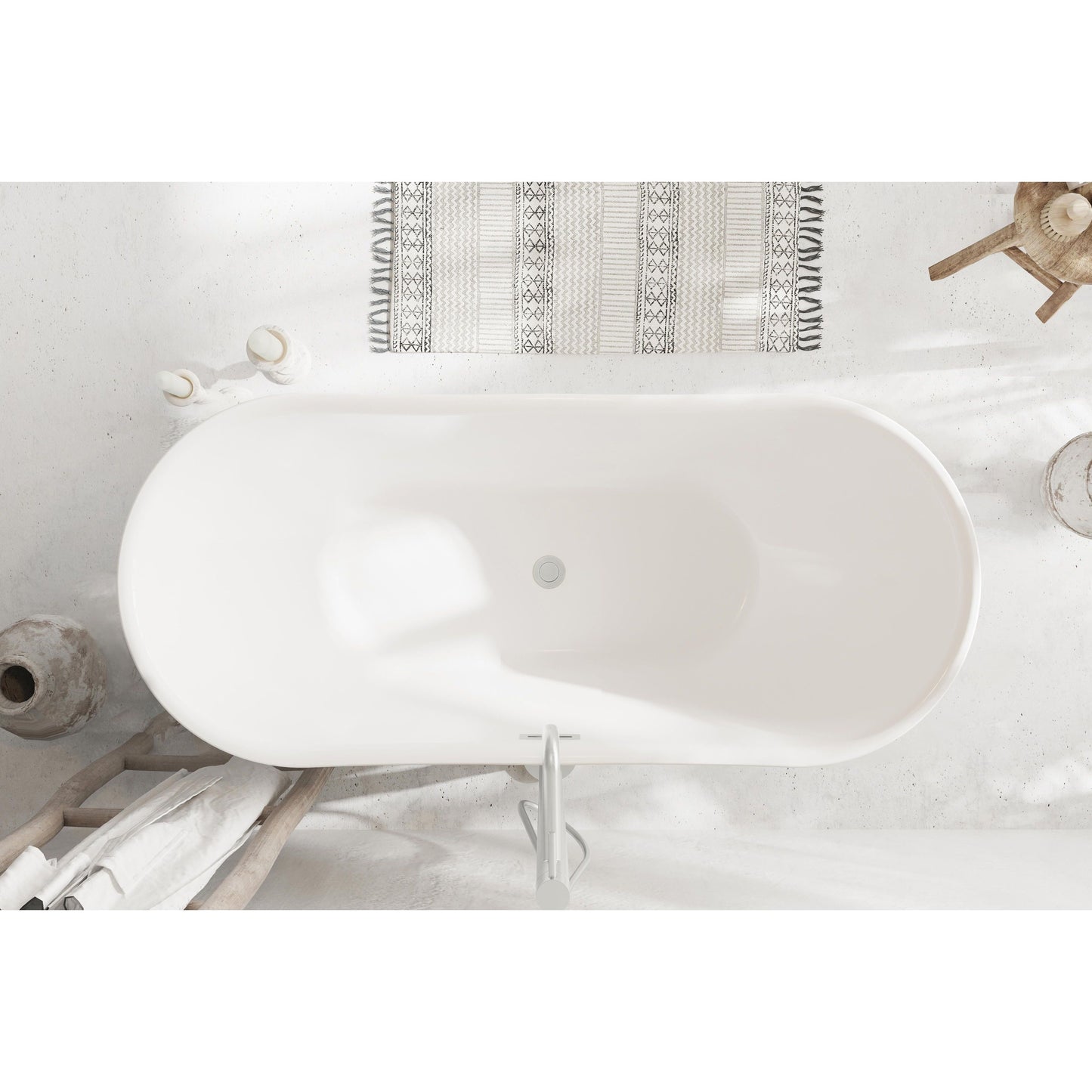 Bristol 59" Bathtub in Glossy White