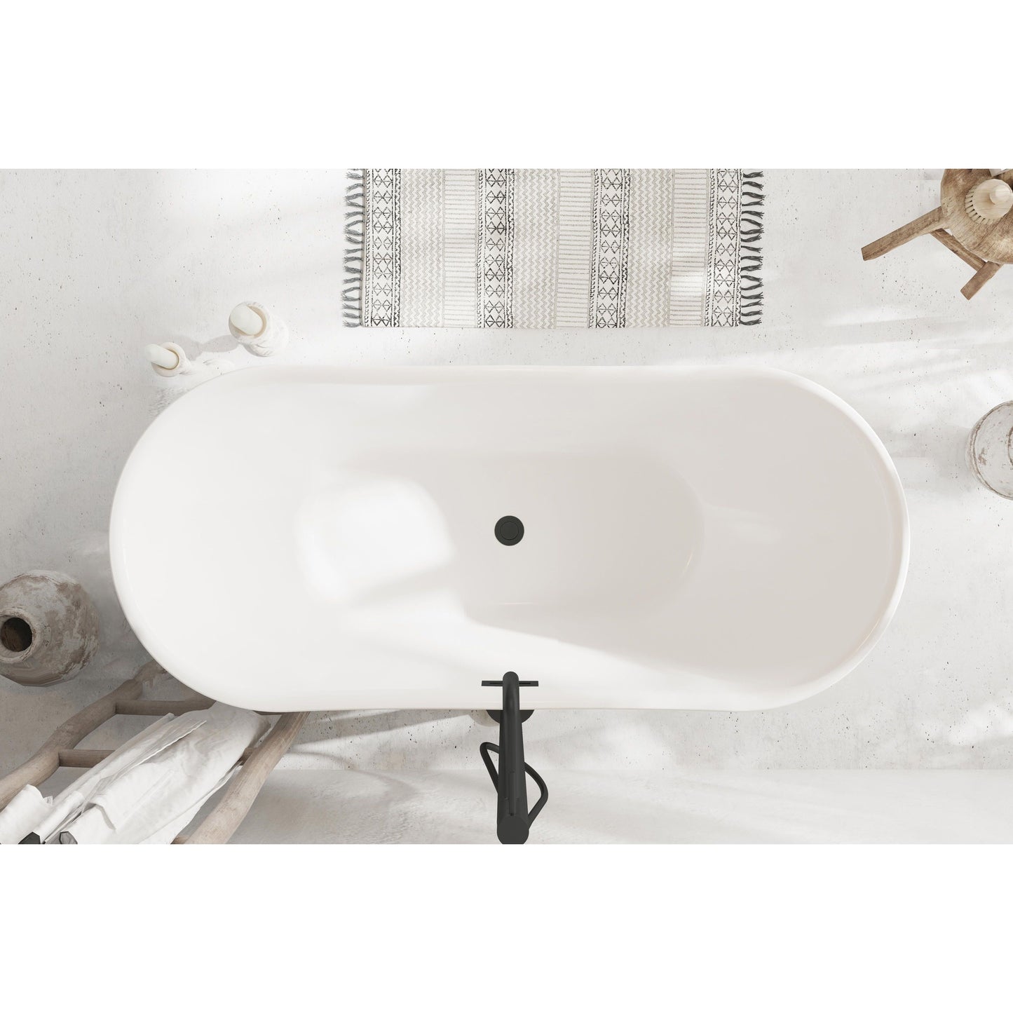 Bristol 59" Bathtub in Glossy White