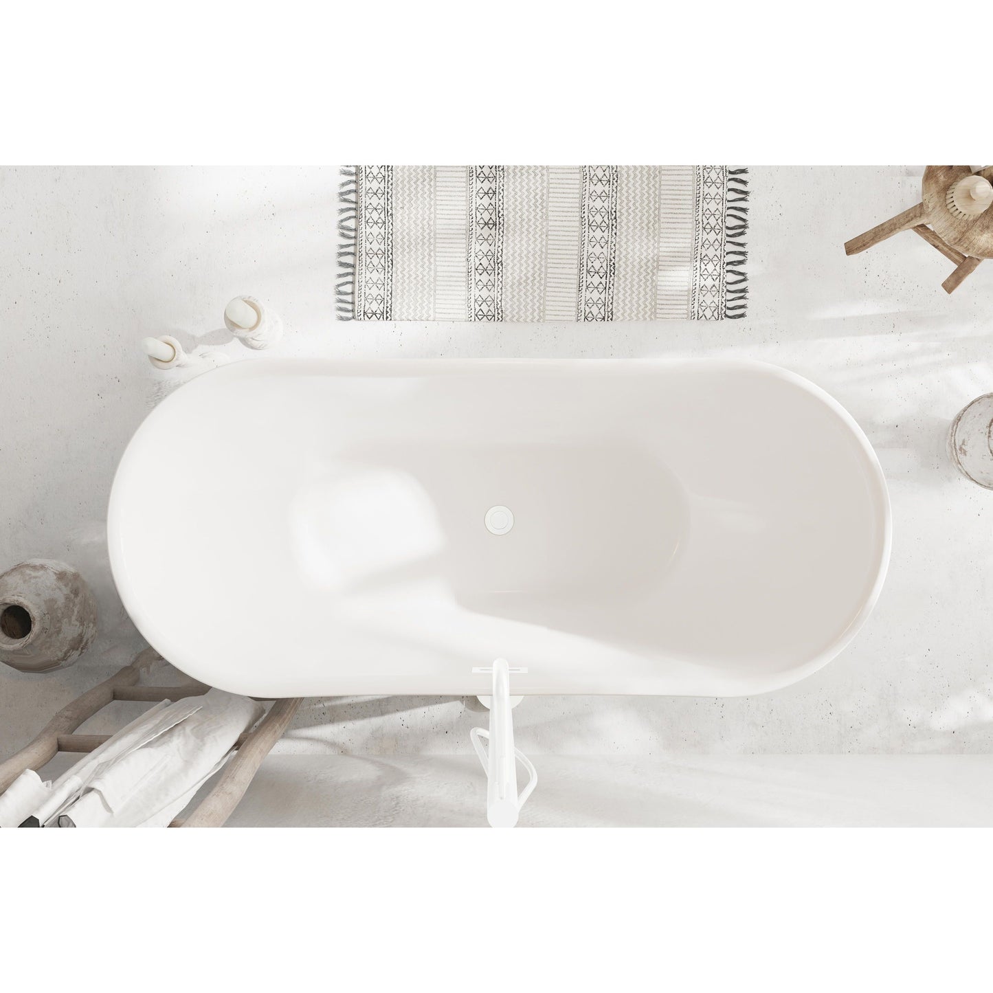 Bristol 59" Bathtub in Glossy White