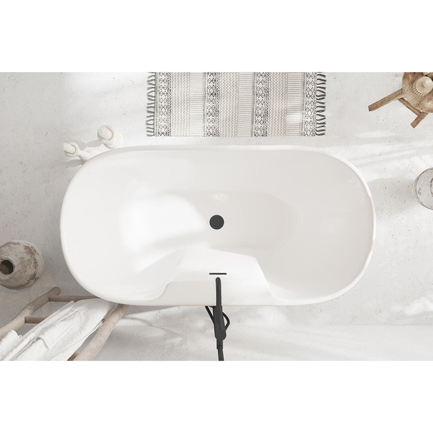 Landon 59" Bathtub in Glossy White
