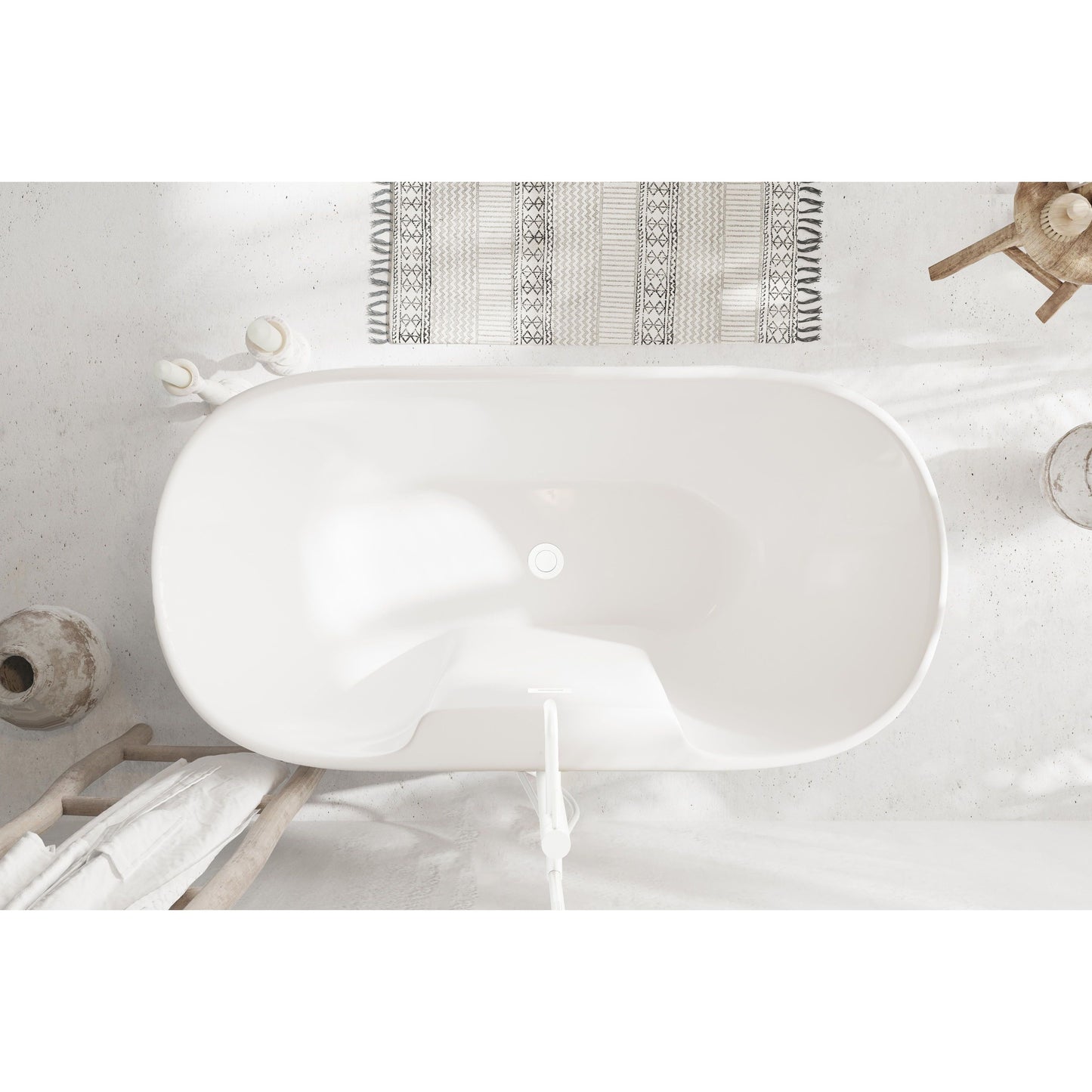 Landon 59" Bathtub in Glossy White