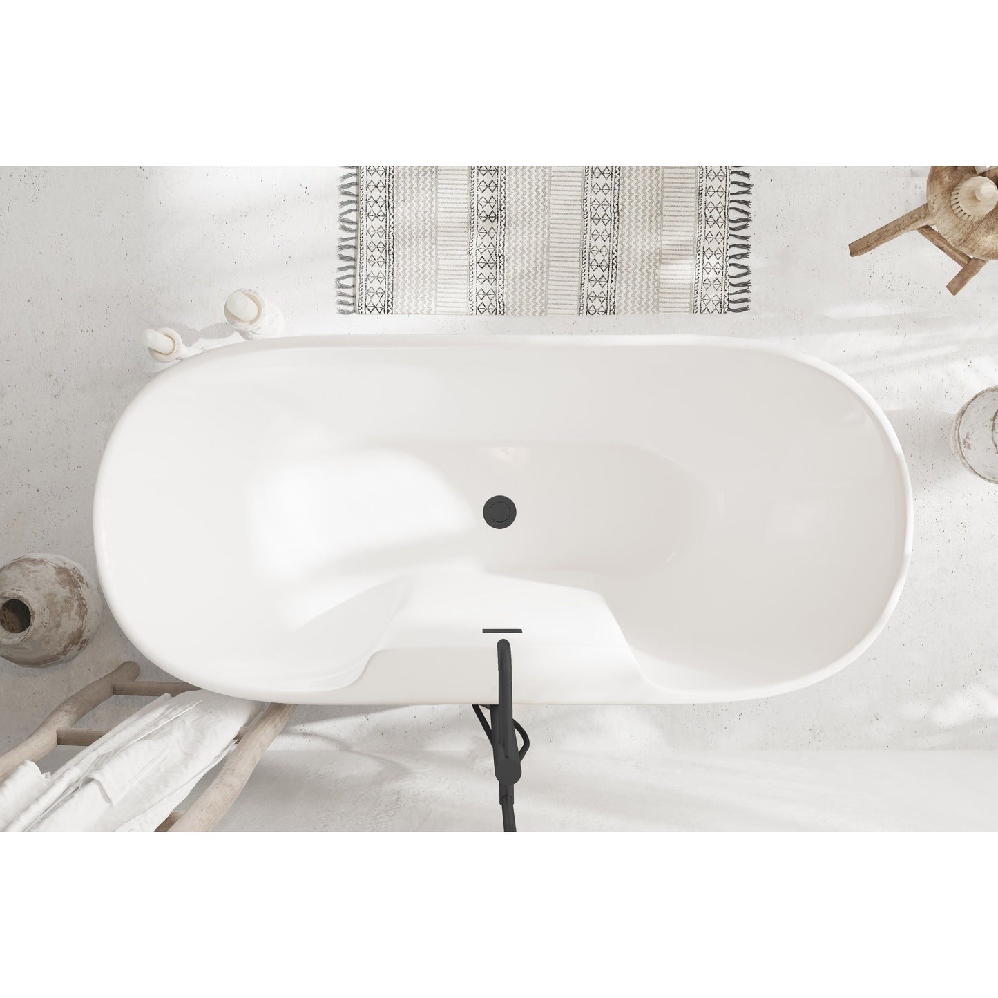 Landon 67" Bathtub in Glossy White