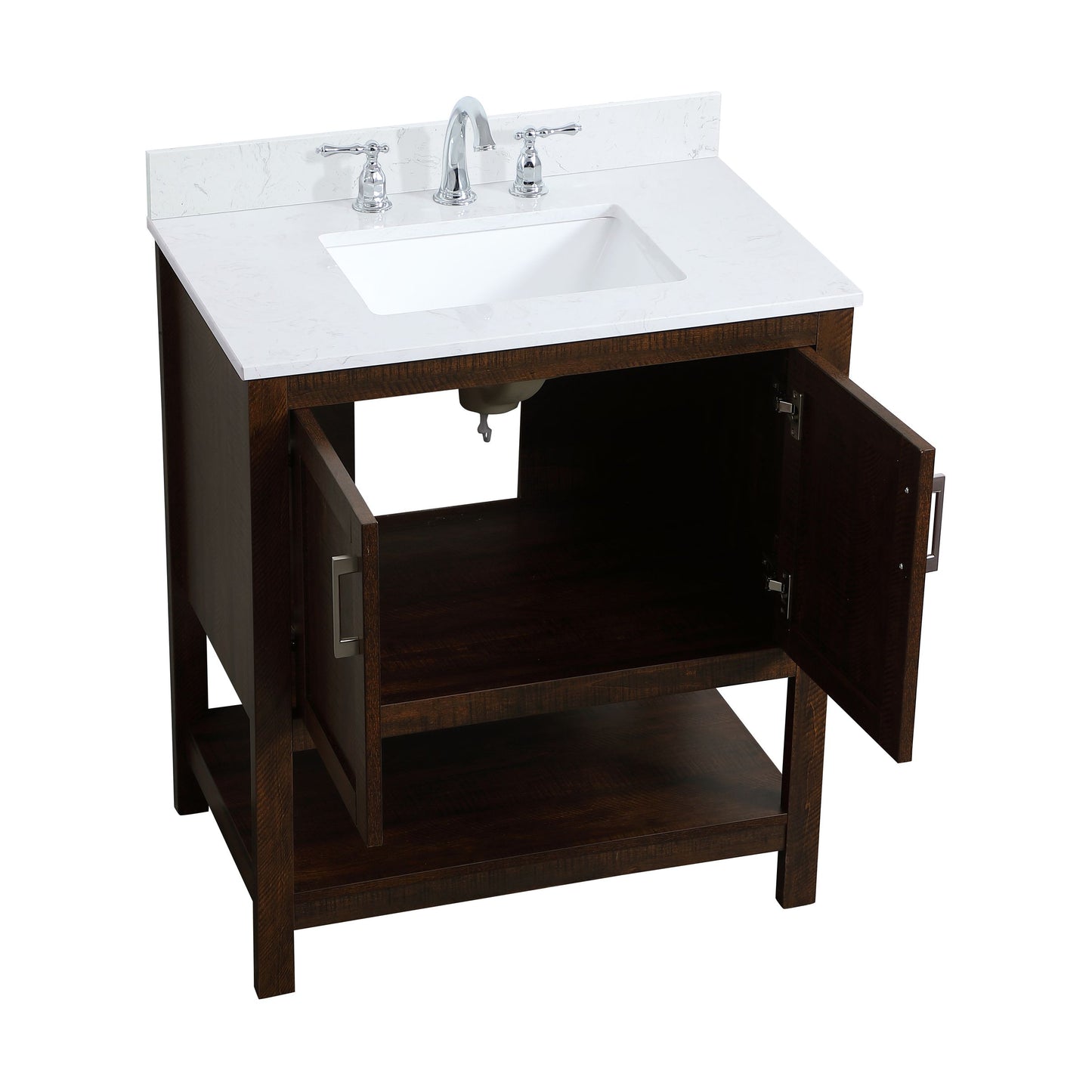 VF16030EX-BS 30" Single Bathroom Vanity in Espresso With Backsplash
