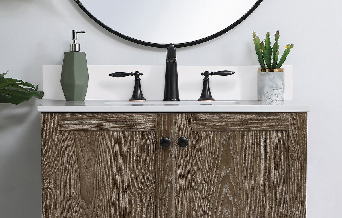 Vanity Backsplash in Ivory White