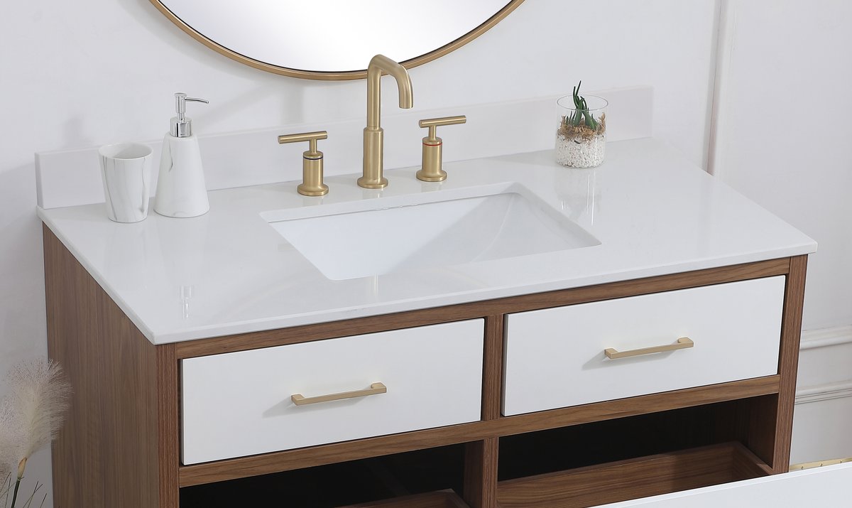 Vanity Backsplash in Ivory White