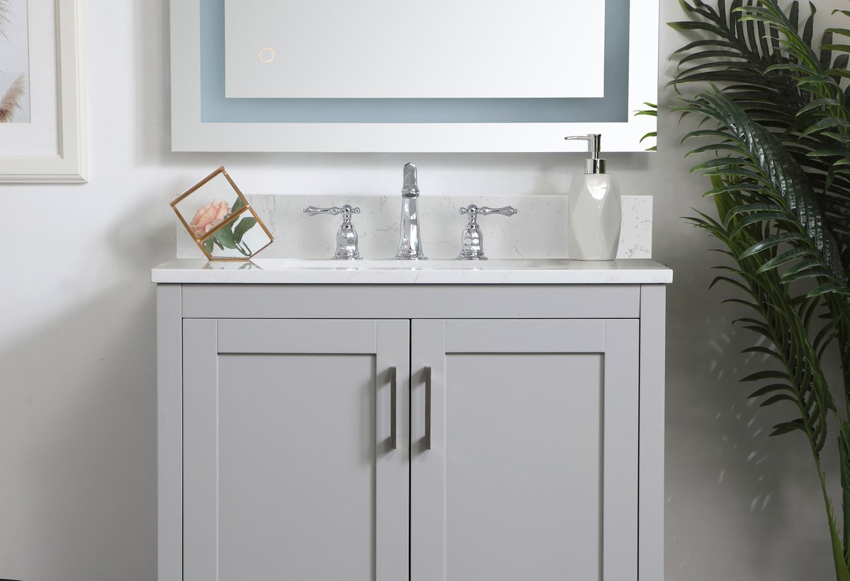 Vanity Backsplash in Calacatta White