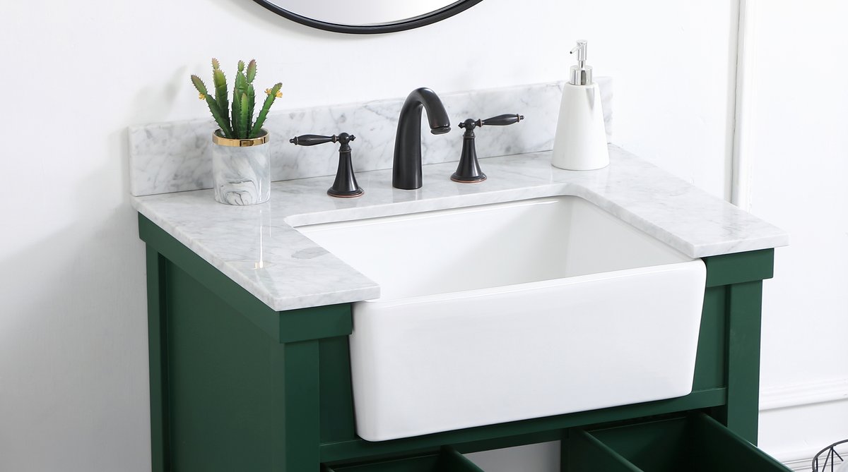 Vanity Backsplash in Carrara White