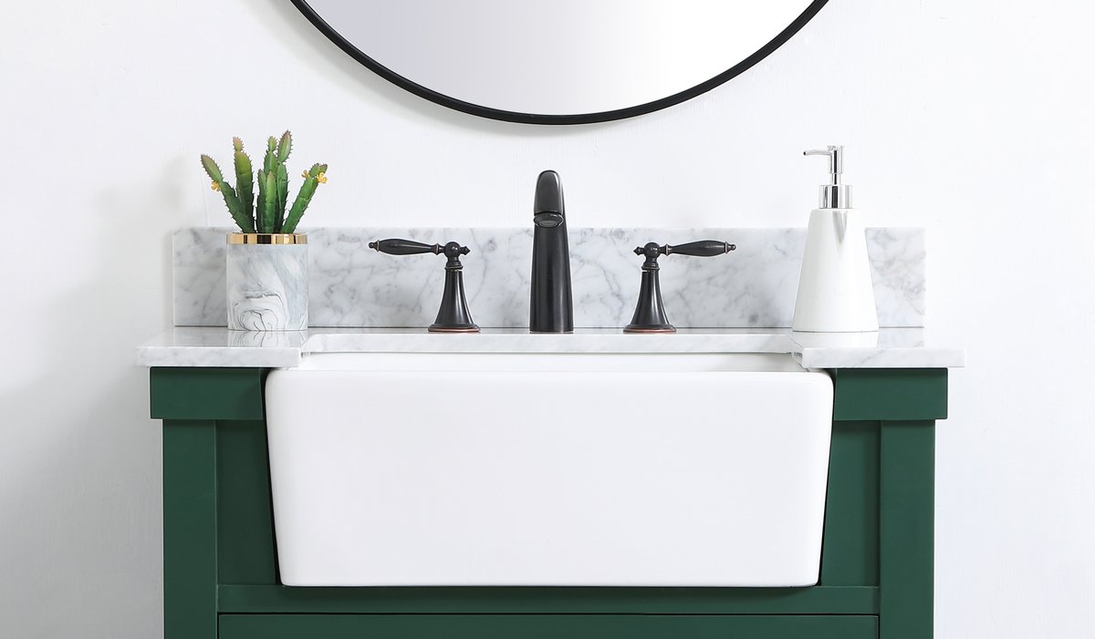 Vanity Backsplash in Carrara White