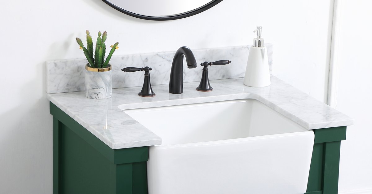 Vanity Backsplash in Carrara White