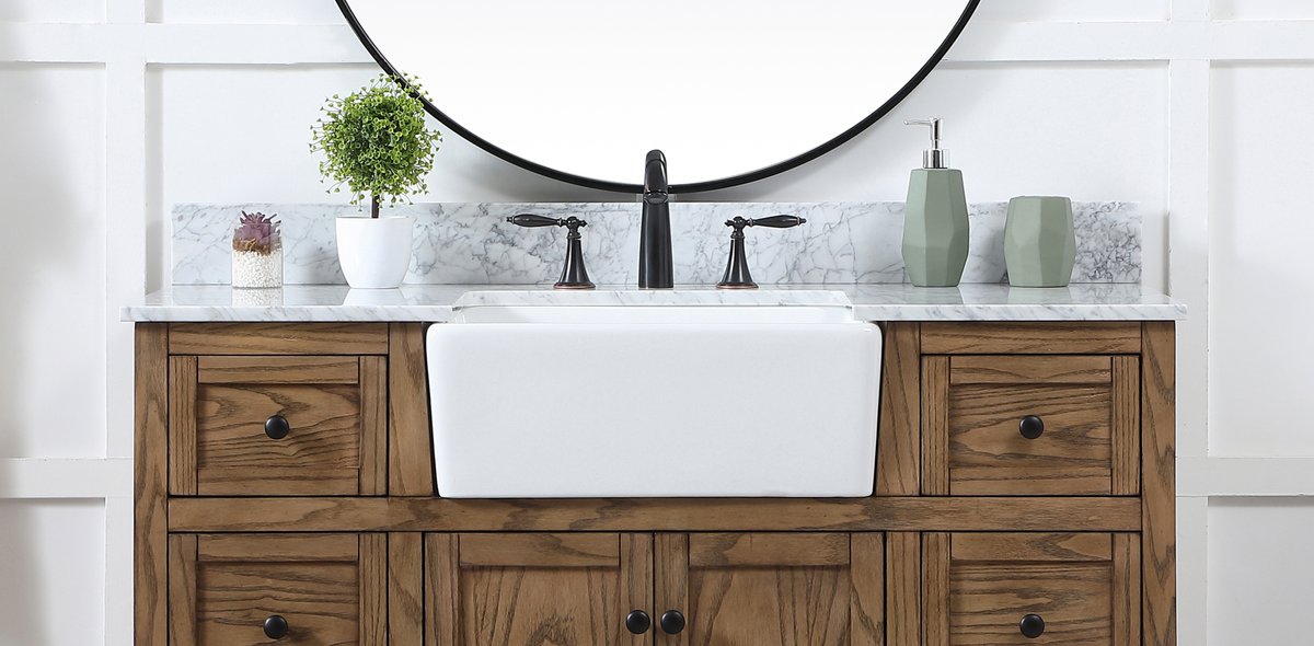 Vanity Backsplash in Carrara White