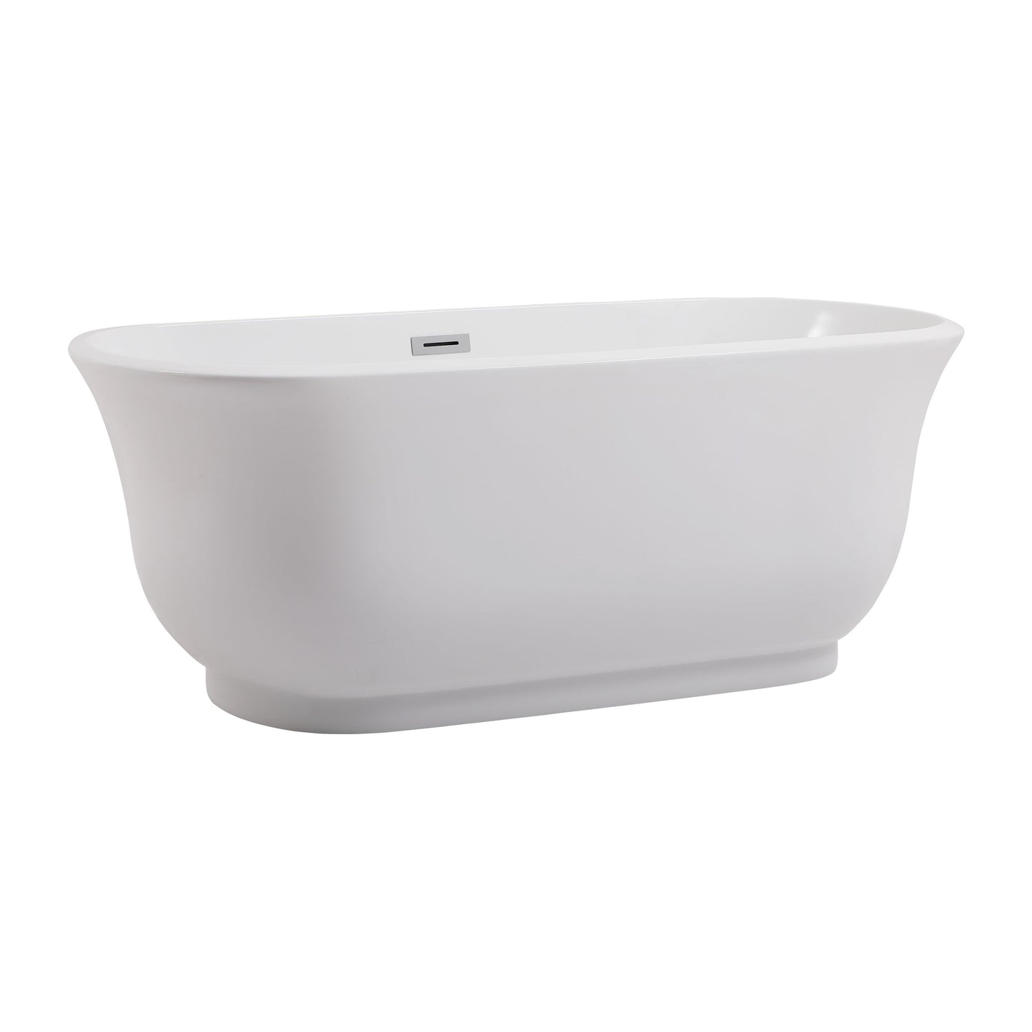 Coralie 59" Soaking Bathtub in Glossy White