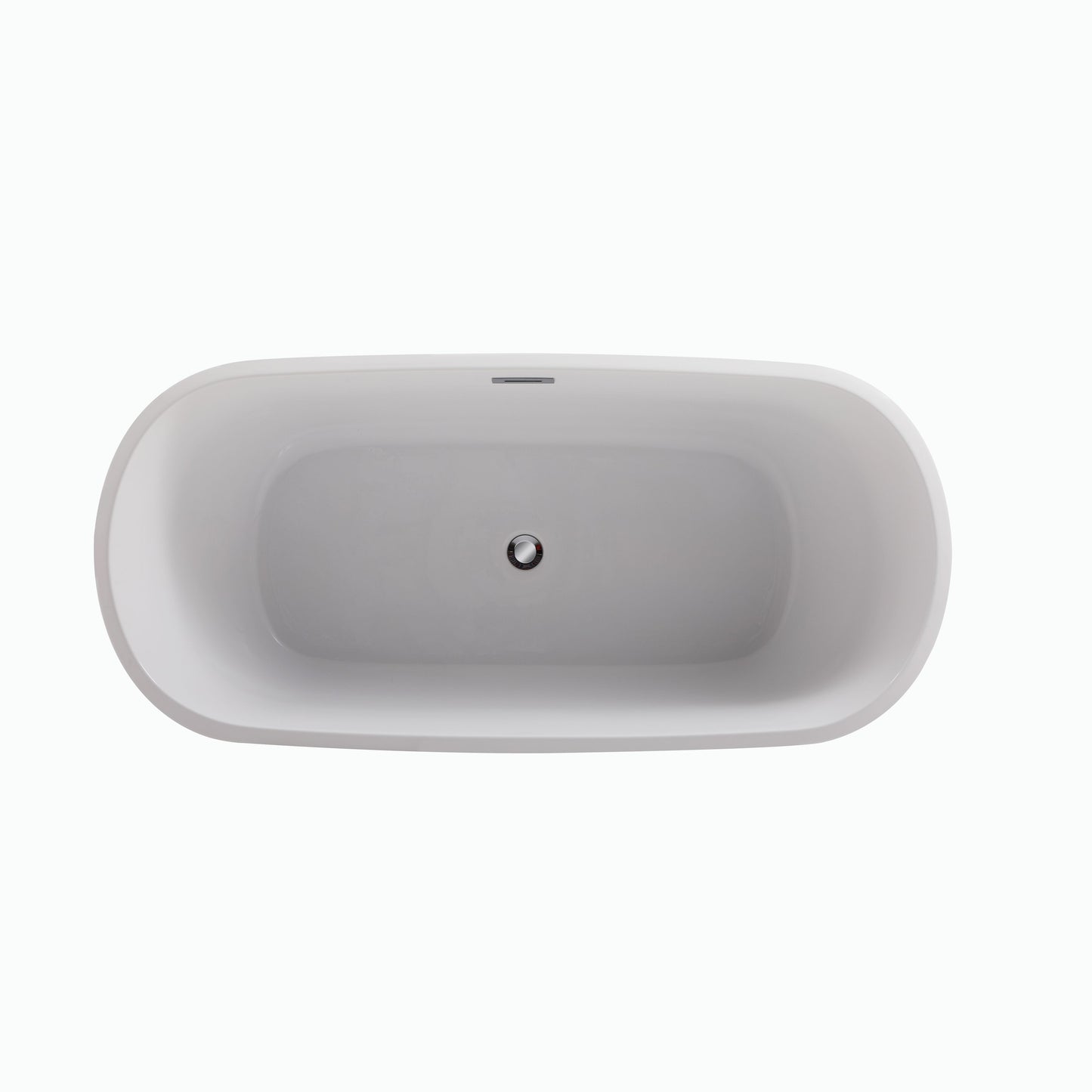 Coralie 59" Soaking Bathtub in Glossy White