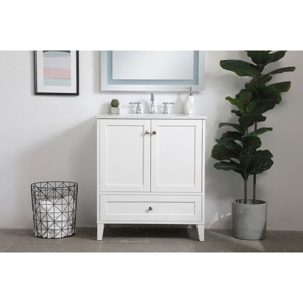 VF18030WH 30" Single Bathroom Vanity in White