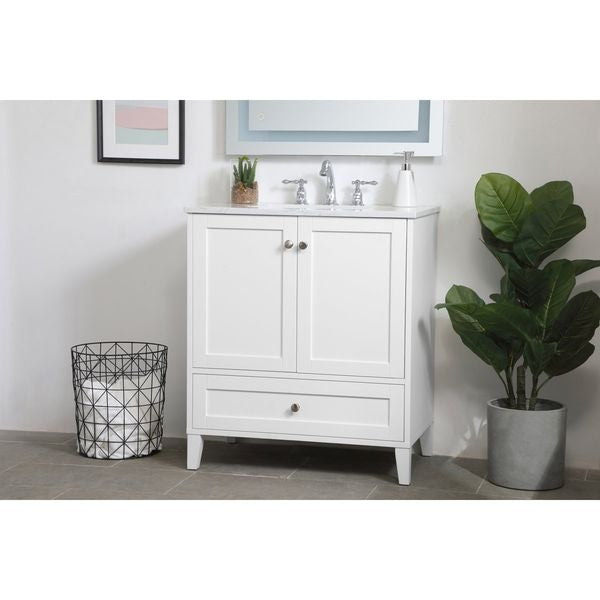 VF18030WH 30" Single Bathroom Vanity in White
