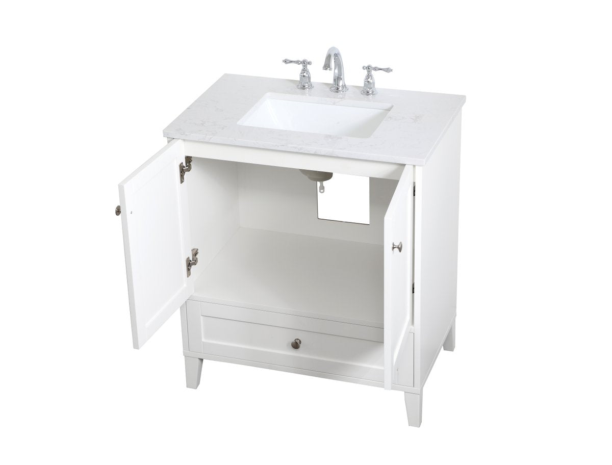 VF18030WH 30" Single Bathroom Vanity in White